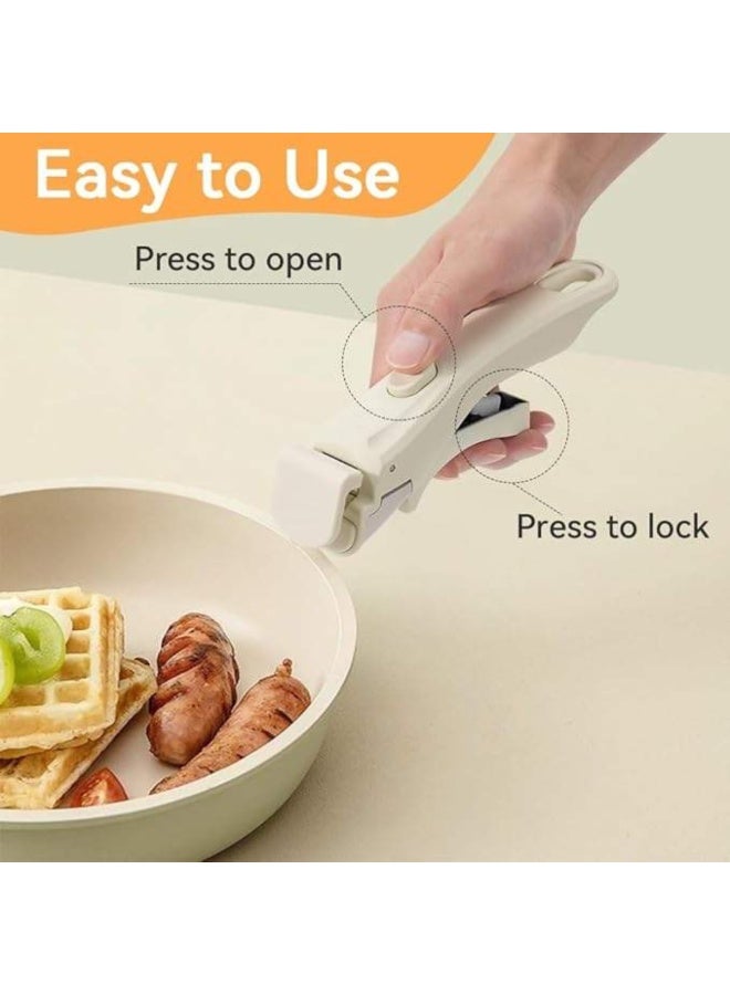 ARABIQO Removable Handle for Pots & Pans, Universal Detachable Pan Handle Replacement, Heat-Resistant Plastic, Stainless Steel & Silicone, Secure Locking Grip for Cookware, Kitchen Accessory - Image 5